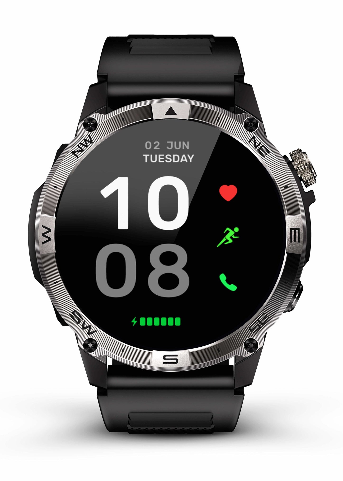🔥 SteelGrid Smartwatch | AMOLED Always On Display, Satellite GPS, Monitor Stress
