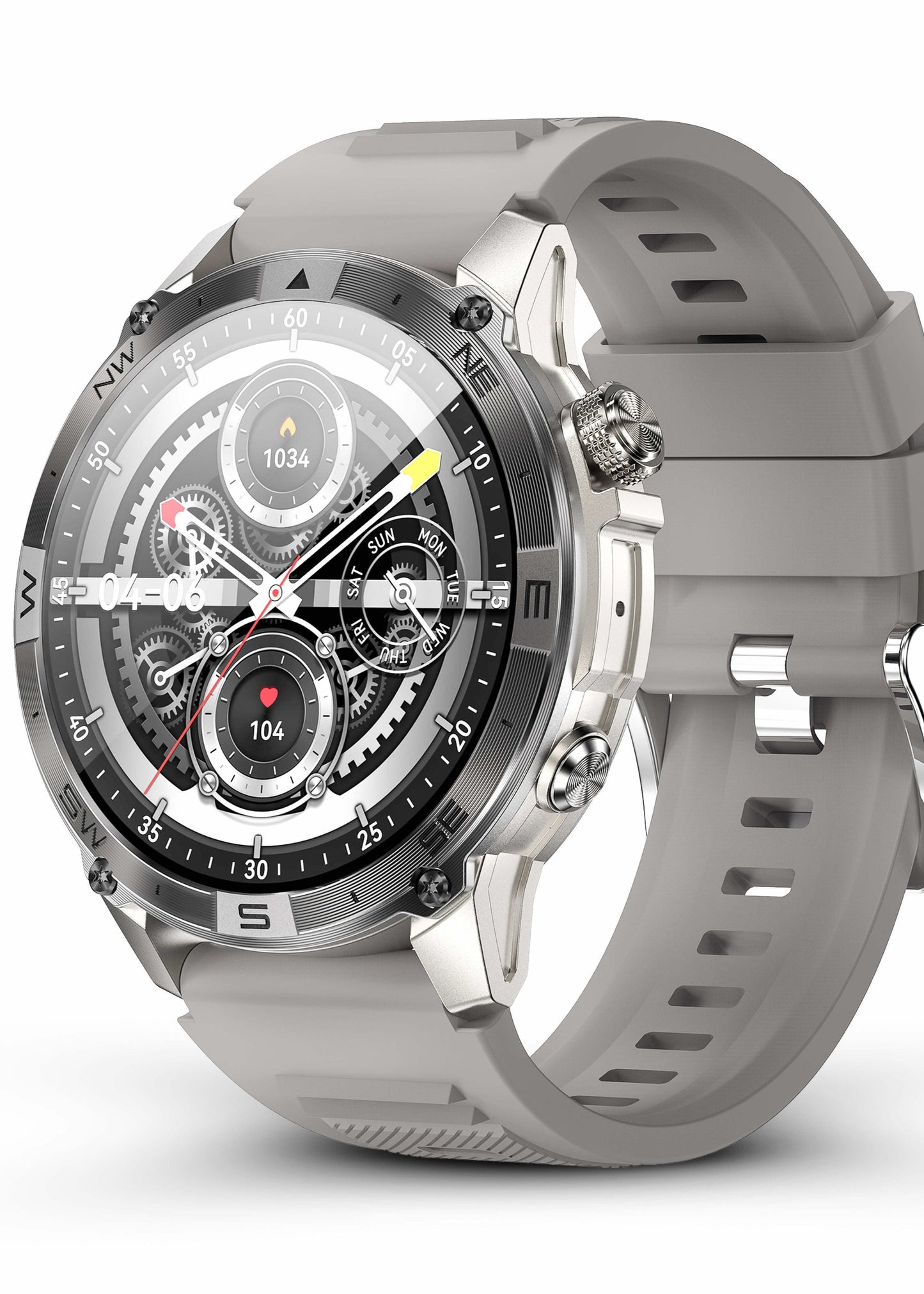 🔥 SteelGrid Smartwatch | AMOLED Always On Display, Satellite GPS, Monitor Stress