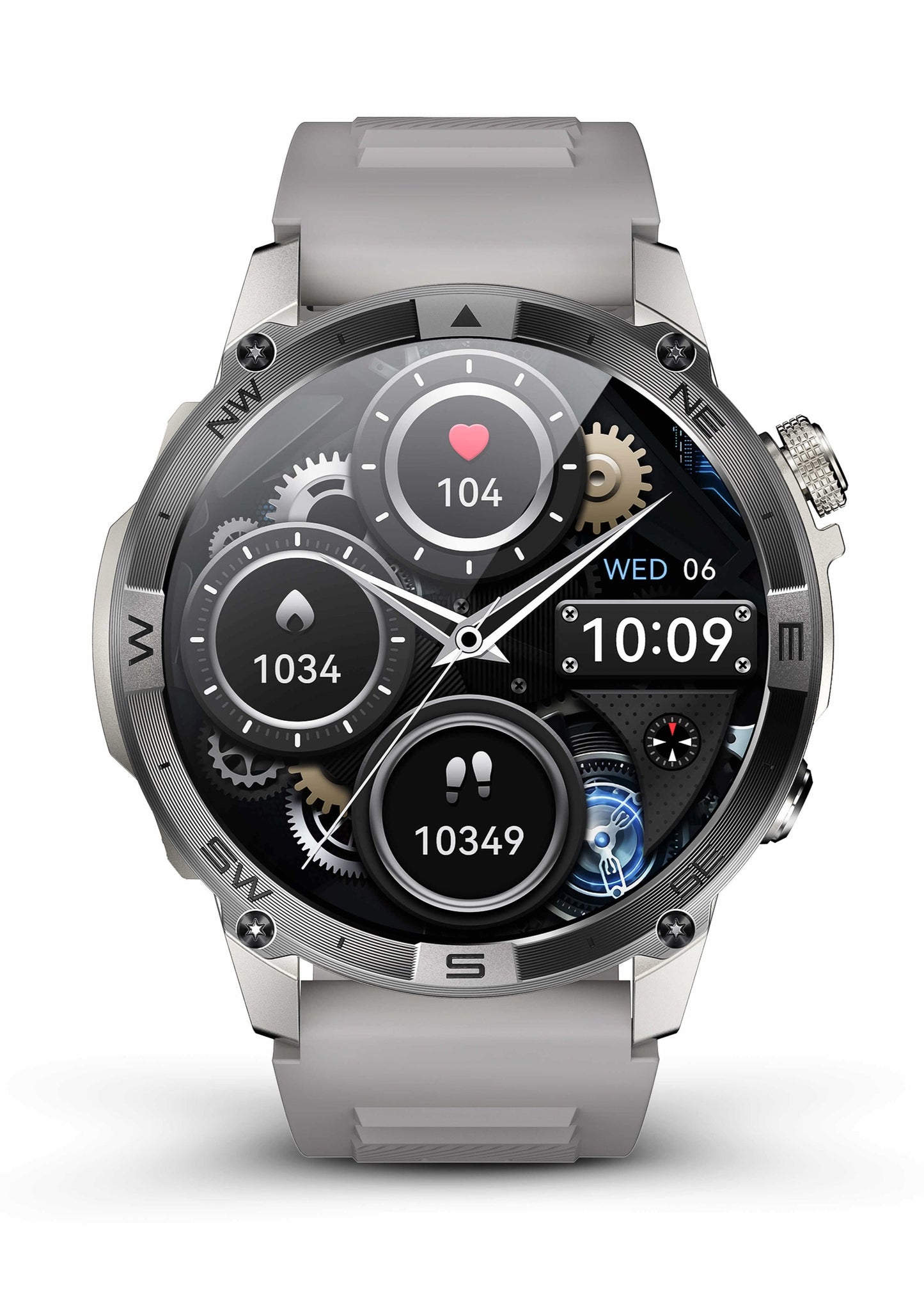 🔥 SteelGrid Smartwatch | AMOLED Always On Display, Satellite GPS, Monitor Stress