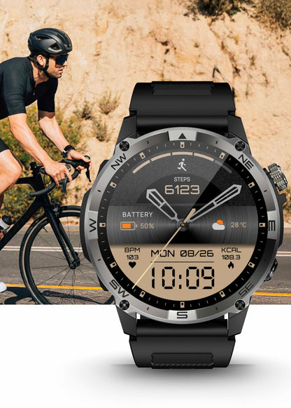🔥 SteelGrid Smartwatch | AMOLED Always On Display, Satellite GPS, Monitor Stress