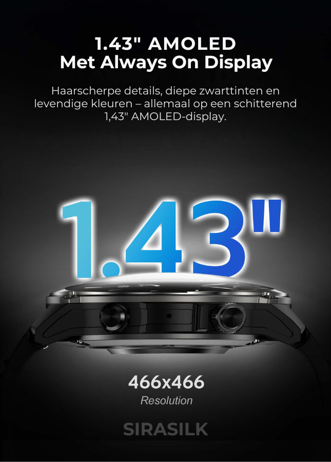 🔥 SteelGrid Smartwatch | AMOLED Always On Display, Satellite GPS, Monitor Stress