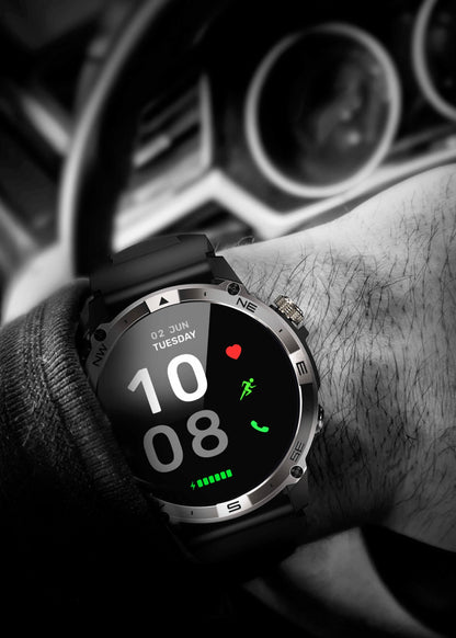 🔥 SteelGrid Smartwatch | AMOLED Always On Display, Satellite GPS, Monitor Stress