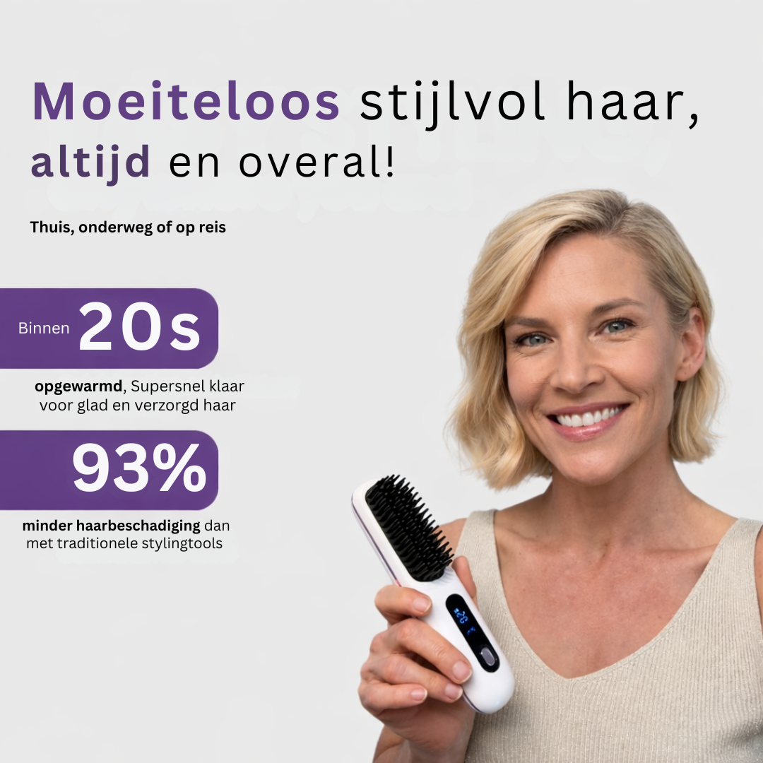 GoBrush™ Draagbare Styleborstel voor Kort Haar