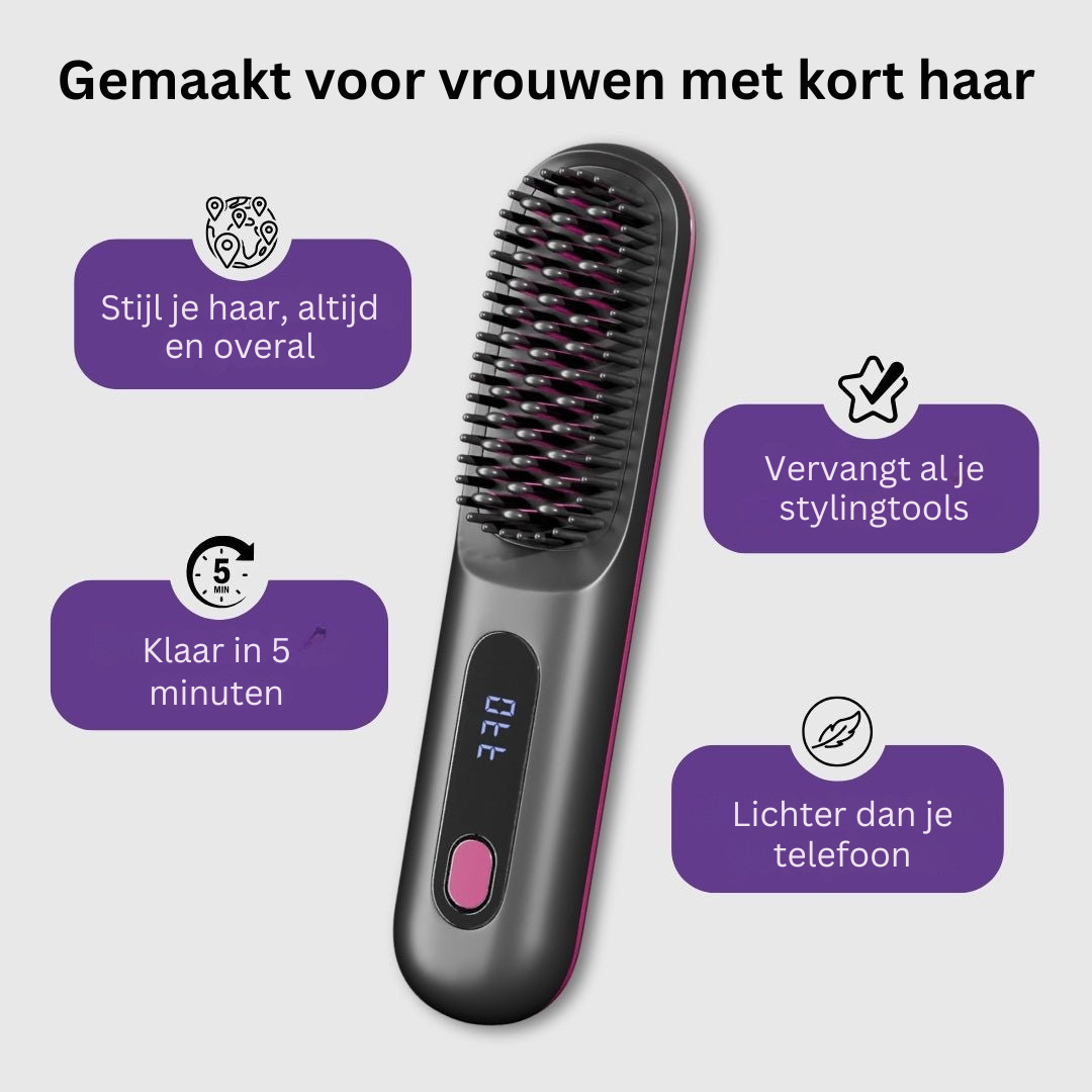GoBrush™ Draagbare Styleborstel voor Kort Haar