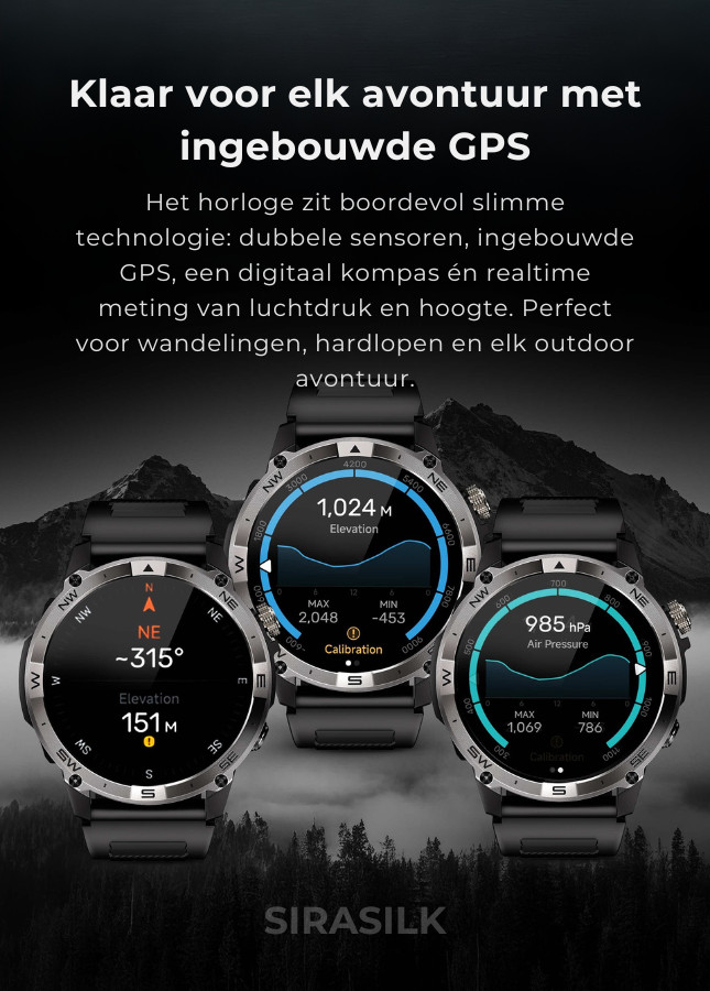 🔥 SteelGrid Smartwatch | AMOLED Always On Display, Satellite GPS, Monitor Stress