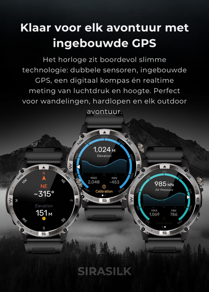 🔥 SteelGrid Smartwatch | AMOLED Always On Display, Satellite GPS, Monitor Stress