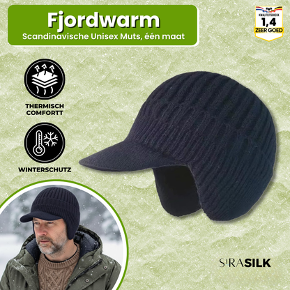 Fjordwarm – Scandinavische wintermuts met oorbescherming (unisex, one size fits all)