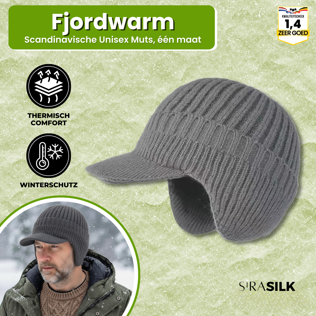 Fjordwarm – Scandinavische wintermuts met oorbescherming (unisex, one size fits all)
