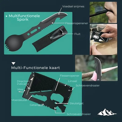 SafeForce Noodpakket | Tactische Survivalset met EHBO, Tools & Tas