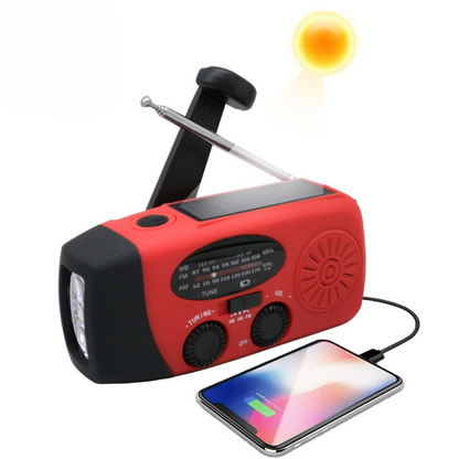 SafeForce™ NoodRadio – Noodradio met Zonnepaneel, Powerbank en Zaklamp