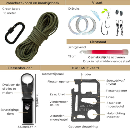 SafeForce ULTRA Noodpakket | Tactische Survivalset met EHBO, Tools & Tas