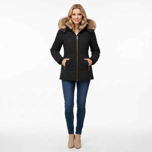 Aniek | Warme winterjas met zachte bontvoering