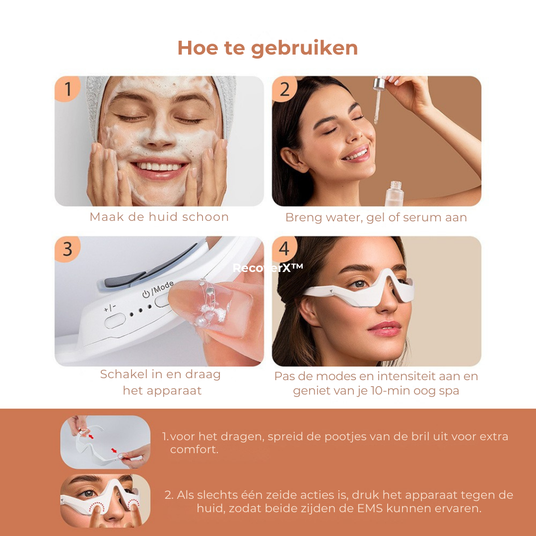 RecoverX™ OogSpa Bril - Tegen Rimpels, Wallen en Vermoeide Ogen