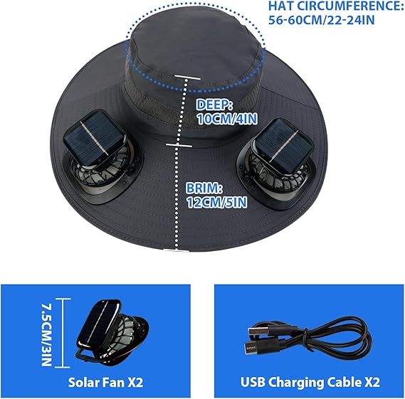 🔥 Nieuwe GridForce Ultralichte Zonnehoed Met Ventilator - Alleen Vandaag 50% Korting