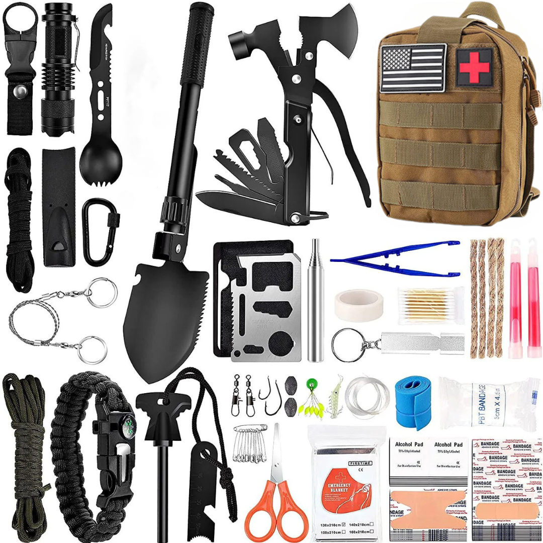 SafeForce Noodpakket | Tactische Survivalset met EHBO, Tools & Tas