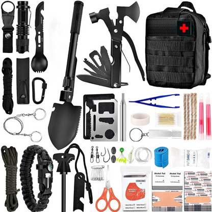 SafeForce Noodpakket | Tactische Survivalset met EHBO, Tools & Tas