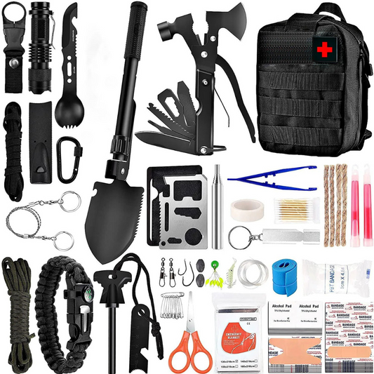 SafeForce Noodpakket | Tactische Survivalset met EHBO, Tools & Tas
