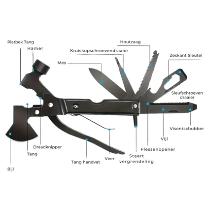 SafeForce ULTRA Noodpakket | Tactische Survivalset met EHBO, Tools & Tas