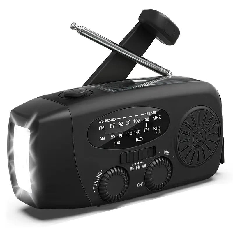 SafeForce™ NoodRadio – Noodradio met Zonnepaneel, Powerbank en Zaklamp