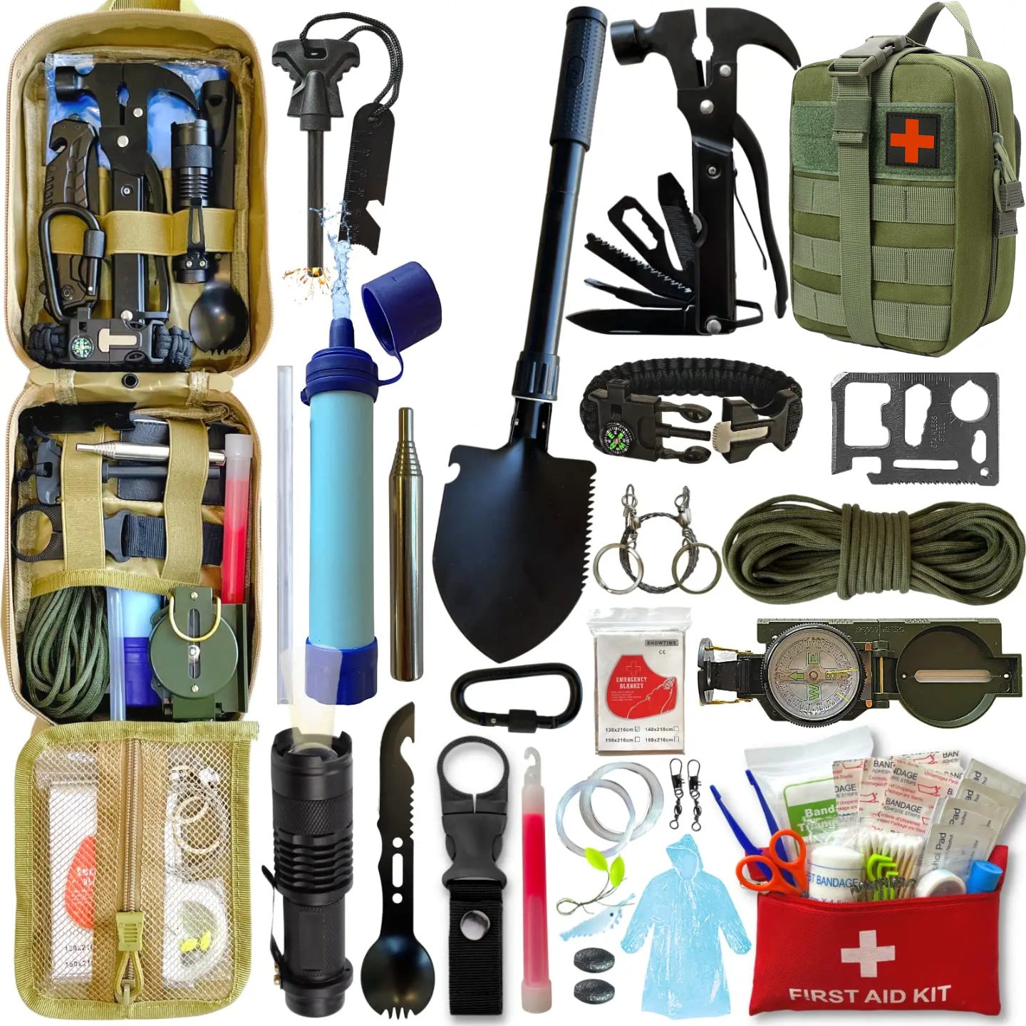 SafeForce ULTRA Noodpakket | Tactische Survivalset met EHBO, Tools & Tas